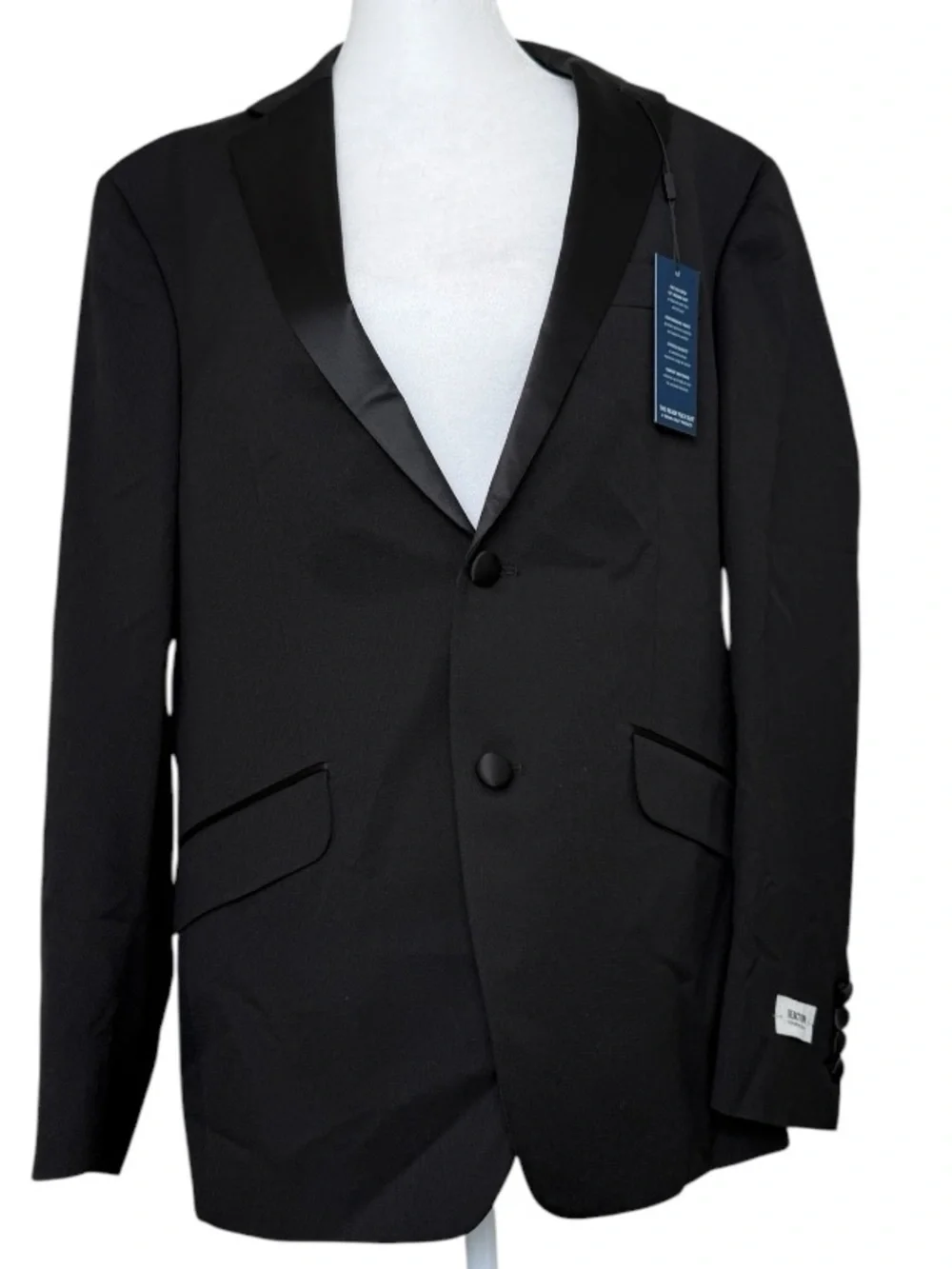 Kenneth Cole Reaction Techni-Cole Black Tuxedo Suit 40R/ 33W Ready Flex NWT